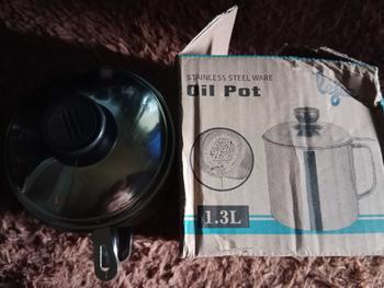 Product Review of R&P [READY STOK] Oil Pot Saringan Tempat Minyak Goreng Stainless Steel / Saringan Minyak/ Wadah Saringan Minyak Stainless Steel Oil Pot 1,3Liter from c**t 2
