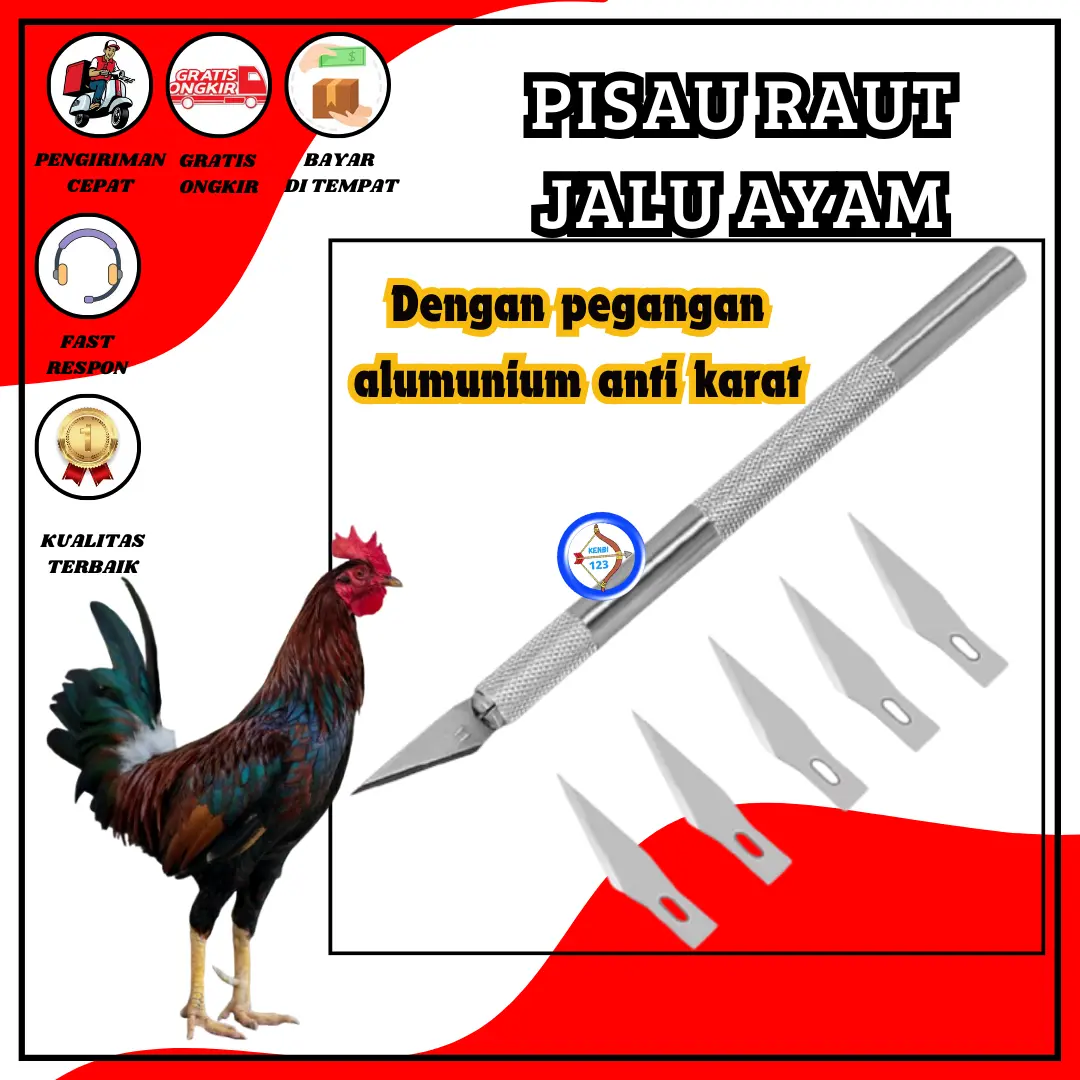 pisau raut jalu ayam super tajam super kualitas anti karat