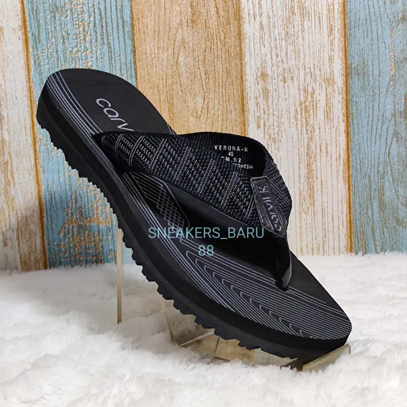 sendal carvil model jepit black red terbaru cocok untuk pria dan wanita kualitas 100 % original 8