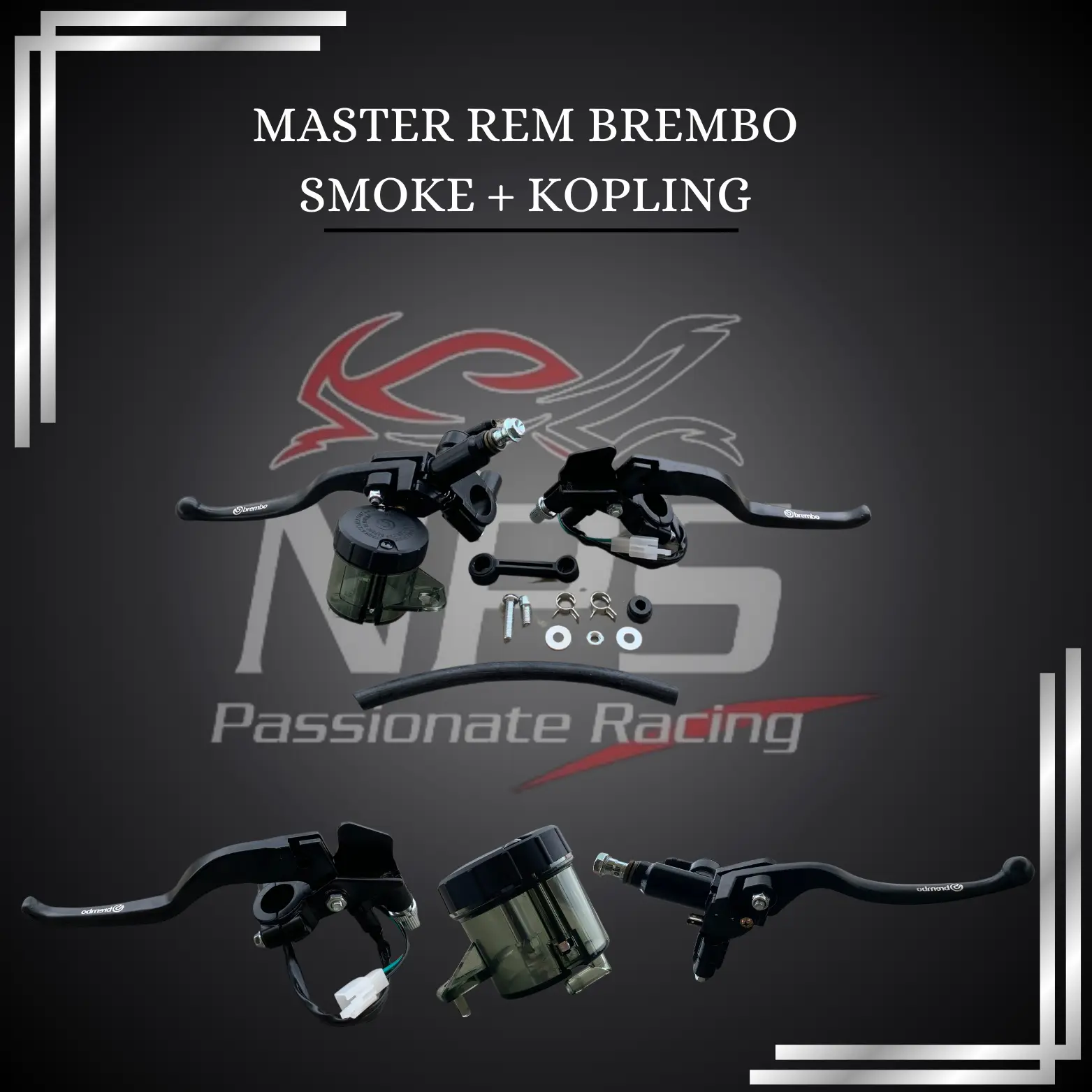 Master Rem Brembo Model BIG SMOKE MODEL MRCB Paket Handle Kopling Universal Semua Motor