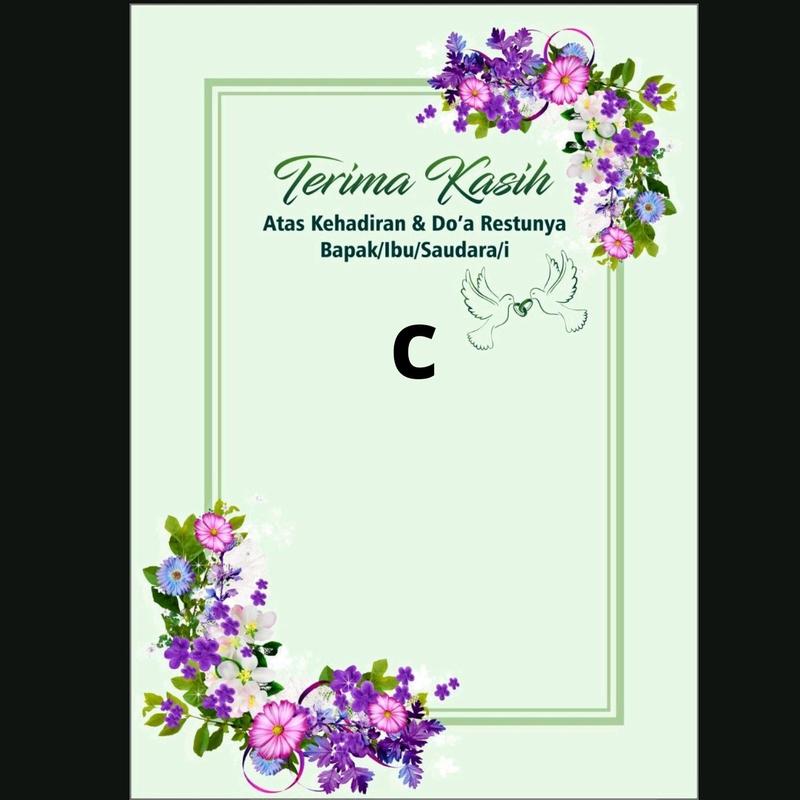 Kartu ucapan terimkasih suvenir pernikahan Cards 3
