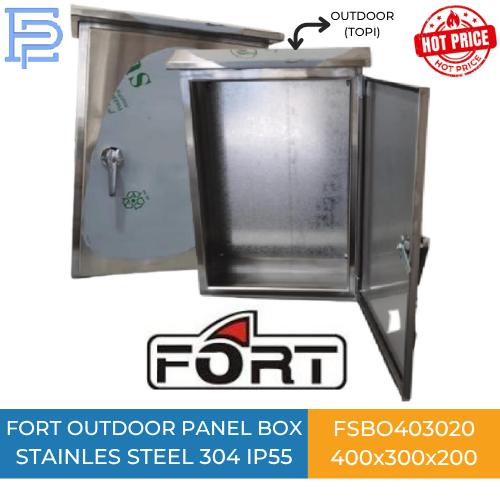 Jual FORT Panel Box Stainless Steel outdoor FSB0403020 IP55 400x300x200 ...