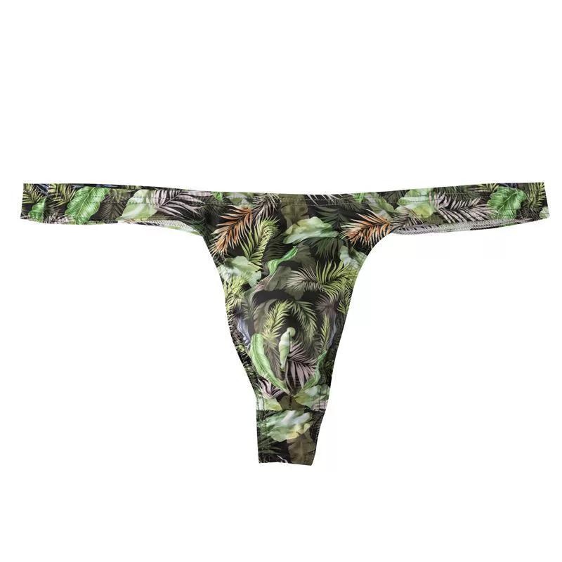 Product Introduction of Breathable Men Thongs Underwear Jockstrap Print Men's Bikini T-back Lingerie Men Innerwear 3