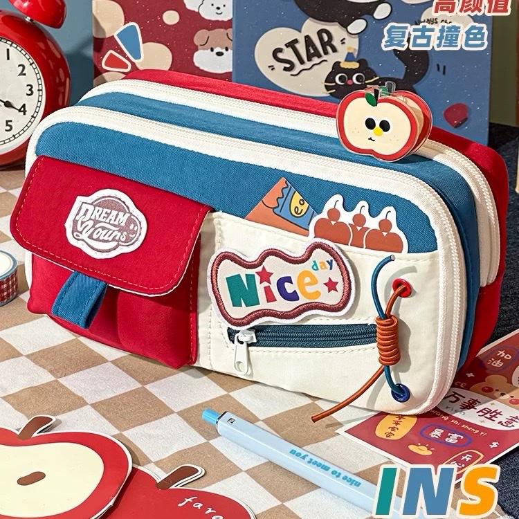 Hộp bút KAMI TB59 9 ngăn Hộp đựng bút nhiều ngăn túi bút siêu to học sinh túi đựng bút học sinh túi đựng bút nhiều ngăn 9 ngăn cỡ lớn để vừa máy tính thước 20cm Kami