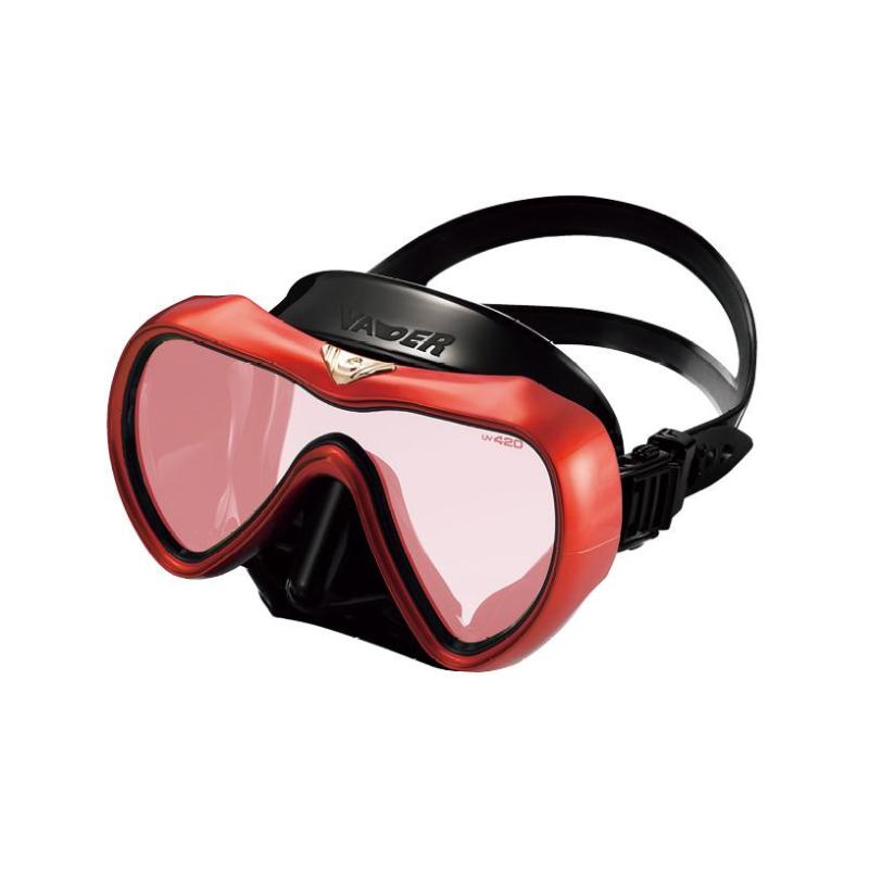 Diving Mask Gull Vader UV420 + AR CUT Black Silicone Paradiso Red