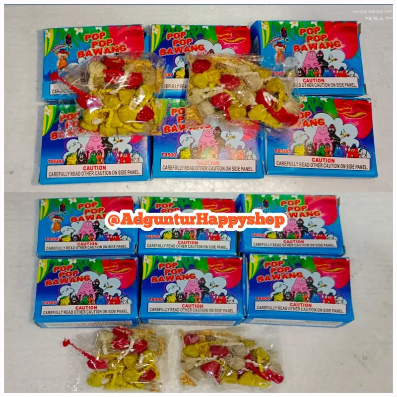 pop pop bawang banting,mainan anak anak 1 pack isi 50 kotak kecil Toys Dewasa 2