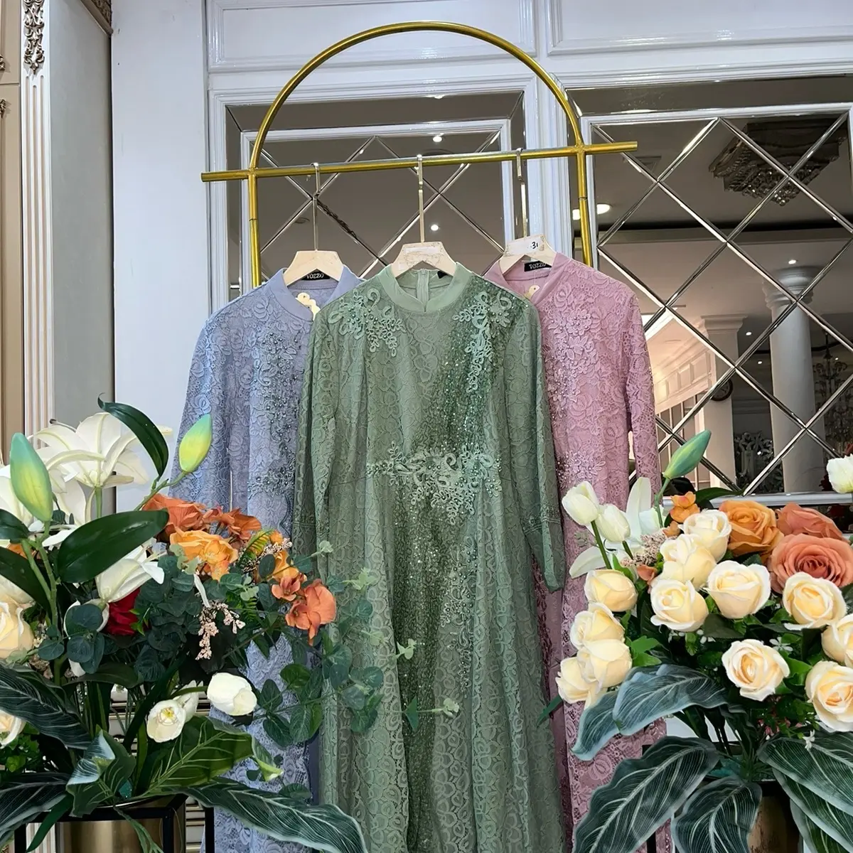kiki herlina gamis wanita dewasa E02 Muslim  Dress Motif