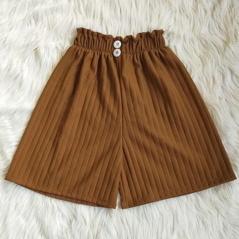 Hotpants Anak Perempuan Bahan Knit Usia 4-12 tahun Celana Fashion Kulot Pendek Santai 3