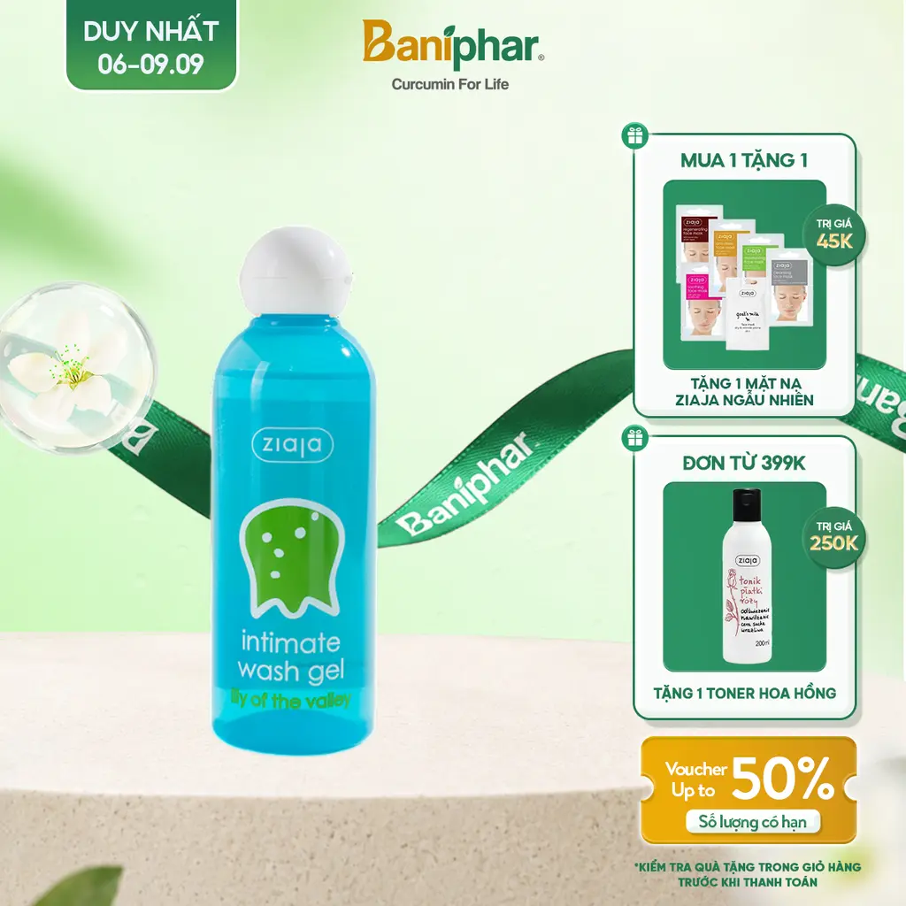 Dung Dịch Vệ Sinh Phụ Nữ Ziaja Intimate Hoa Lan Chuông Thơm Mát Dịu Nhẹ, Giúp Làm Sạch Cân Bằng pH Tự Nhiên, Dưỡng Ẩm Sâu, Đem Lại Cảm Giác Thoải Mái 200m