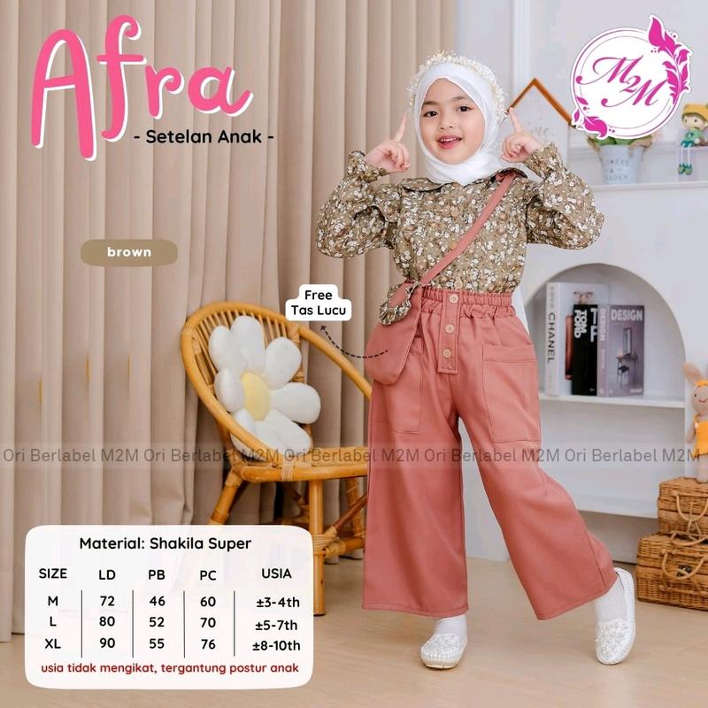 (FreeTas) Afraan set cel kids setelan anak perempuan motif bunga 3
