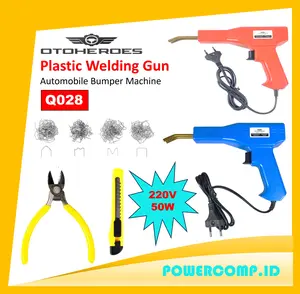 Alat Perbaikan Bumper Mobil! OTOHEROES Q028 Plastic Welder Kit for Bumper Repair! Hot Stapler Welding Gun Plastic Welding Repair Kit 220V 50W with 4 Types Staples Plastic Repair Tools