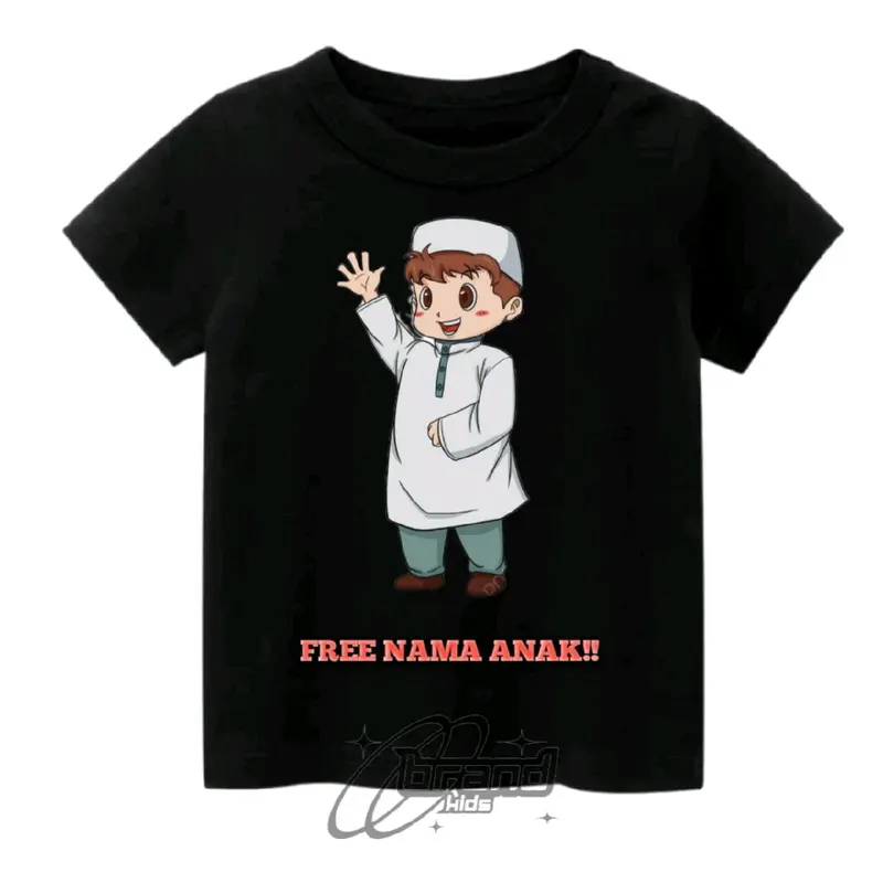 BAJU KAOS ATASAN ANAK MUSLIM, BAHAN PREMIUM 100% BISA REQUEST NAMA!! 7