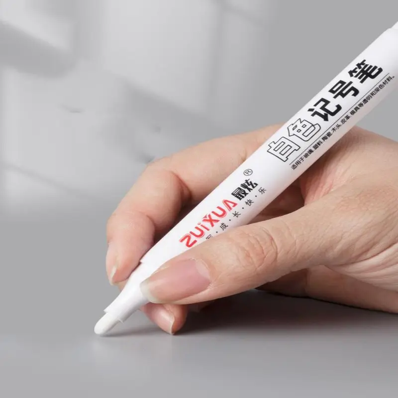 Bút Sơn Vĩnh Viễn Màu Trắng Không Phai, 3 Cái, Đồ Thủ Công Nghệ Thuật, Không Thấm Nước, Viết Mịn, Bút Đánh Dấu Dầu, Khối Lượng Mực Cực Lớn, Không Bẩn Tay, Bút Đánh Dấu Màu Trắng Để Vẽ Đá 4