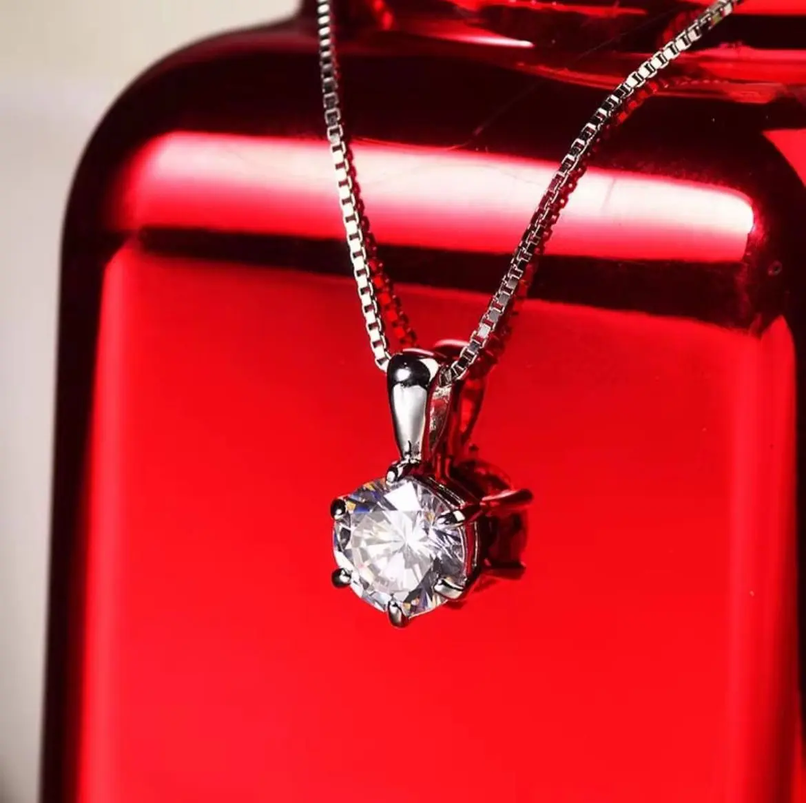 Kalung Titanium Italy Silver Free Liontin Permata Mata Satu - Model Unik