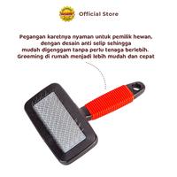 Gambar Sikat Bulu Anjing & Kucing Pegangan Karet | Slicker Brush Anti Kusut & Rontok - Small dari Octagon Pet Indonesia Kota Surabaya 3 Tokopedia