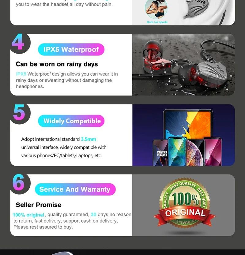 S2000 olahraga headset kabel gantung earphone HiFi Heavy Bass headphone tipe-c / 3.5mm antarmuka kabel Earbuds