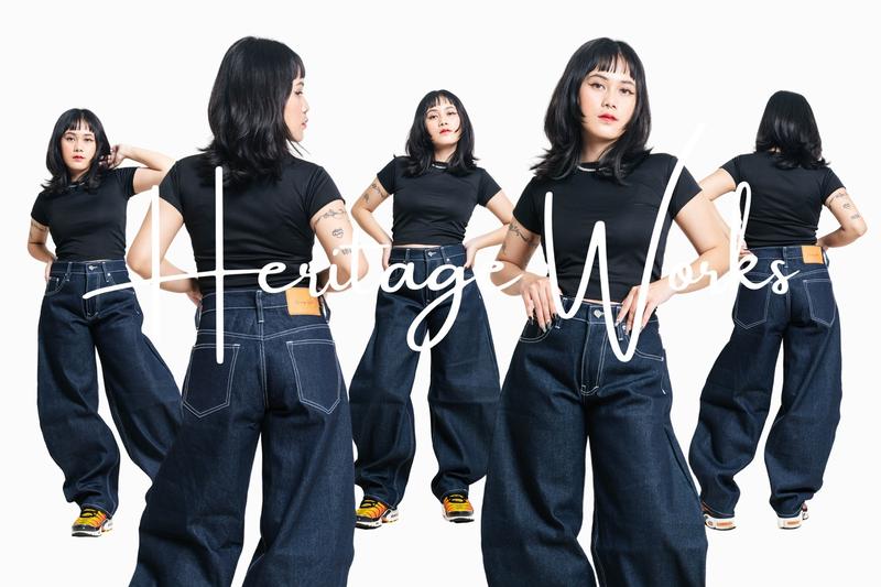 Product Introduction of Heritageworks Baggy Jeans | Barrel Pants | Baloon Denim Black 2