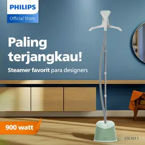 Philips Stand Steamer 1000 Series  STE1011/75 - Green - Setrika Uap Paling Terjangkau - Tangki Air Besar Favorite Para Designers Lengkap dengan Hanger - Philips Setrika Uap, Setrika Uap Philips, Strika Uap Philips, Setrika Philips Uap