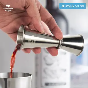 One Two Cups Gelas Ukur Jigger Bartender Double Shot 30ml dan 60ml - MSA10