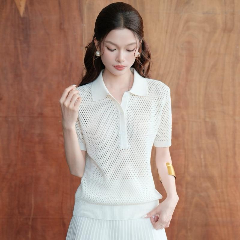 RUBIES Áo Dệt Kim Nữ Milan Polo