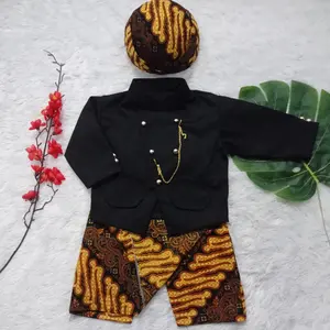 beskap besofi anak bayi laki laki usia 0-4 tahun warna hitam gratis hitam