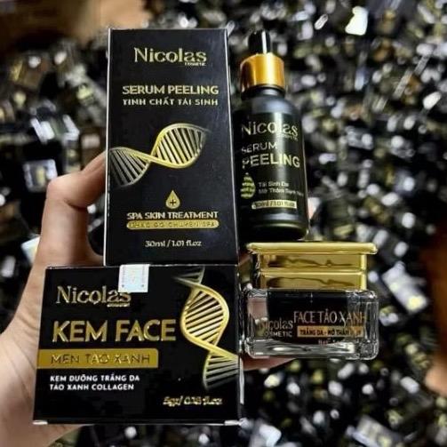   Chính Hãng  Combo Kem Face Men Tảo Xanh Và Tinh Chất Tế Bào Gốc NiCOS 