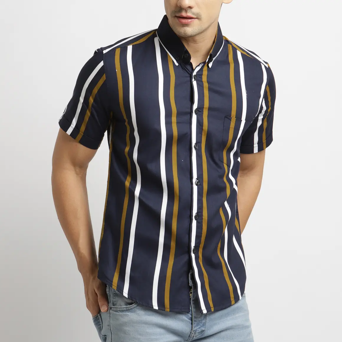 VENGOZ Kemeja Pria - Ghaza Stripe Shirt