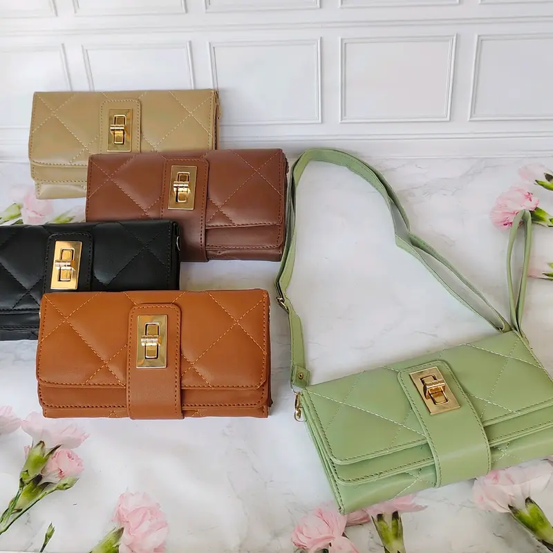 Dompet Celsy Cleva Bordir Elvita untuk Wanita dengan 2 Lapisan dan Tali Genggam Gratis - dompet Uang, Kartu 1
