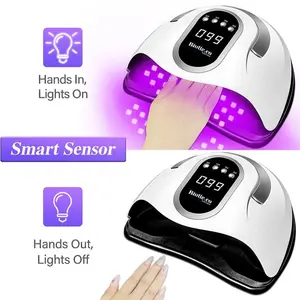 Pengering Kutek UV Lamp Nail Dryer Sensor with LCD Display 280W 66 LED - X10 MAX Tangan