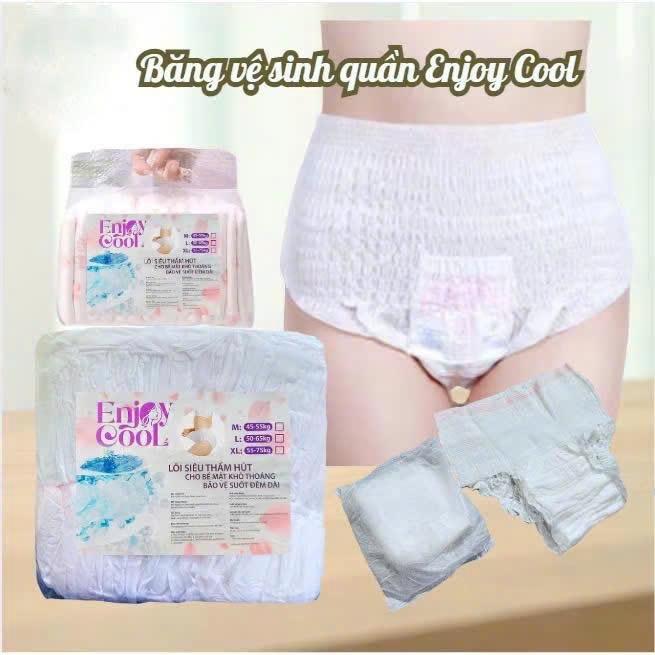   Che Tên  100 Băng Vệ Sinh Dạng Quần Enjoy Cool 30-100kg Mặc Thoải Mái Thấm Hút Nhanh Khô Thoáng 