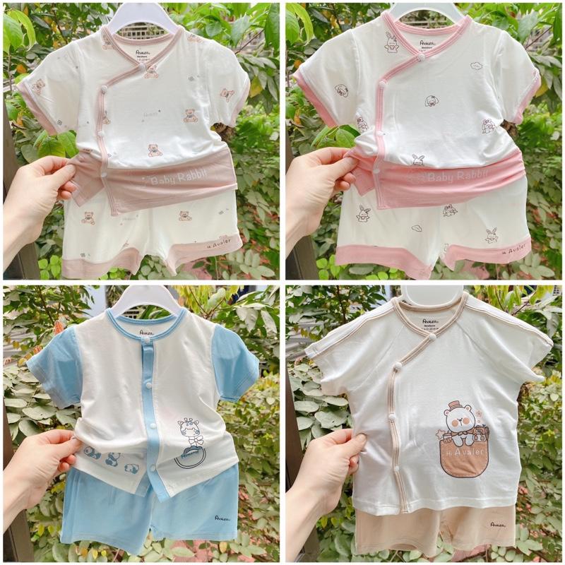 Avaler - Bộ Quần áo cộc tay sơ sinh Bé gái/ Bé trai sợi tre Mềm Thoáng khí