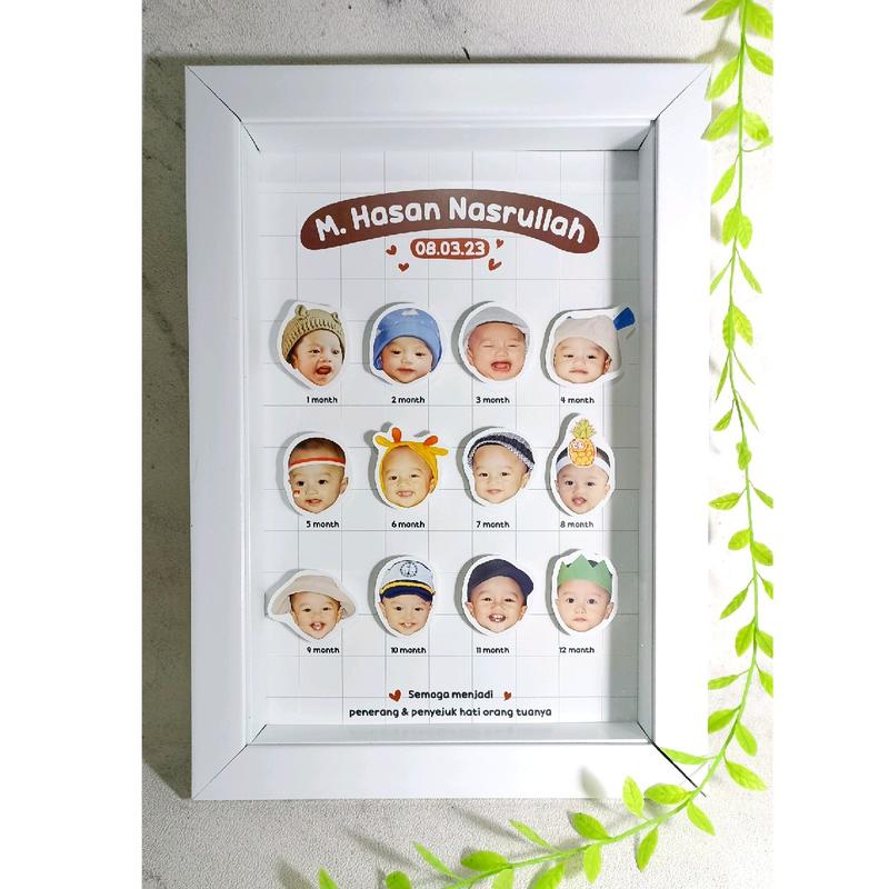 BABY MILESTONE FRAME, KADO ULANG TAHUN ANAK, BINGKAI FOTO ANAK 2