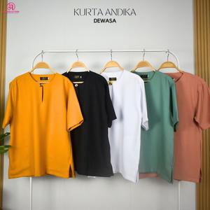 Kurta Lelaki Dewasa Comocrepe Plain MURAH (s-xxl) Ready Stock Pastel Butang Clothing Lengan Pendek