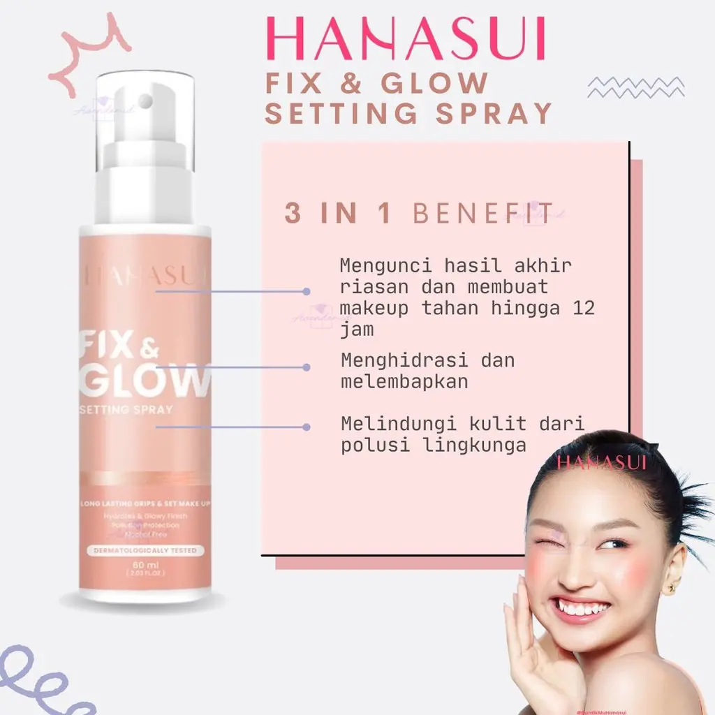 HANASUI SETTING SPRAY PENGUNCI MAKEUP 60ML