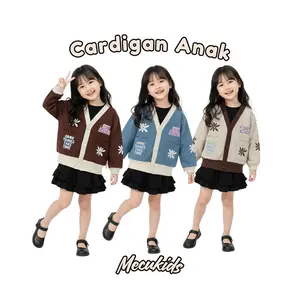 MECUKIDS Kardigan Anak MOTIF BE KIND untuk Perempuan dan Laki-Laki Umur 4 5 6 7 8 9 10 11 12 Tahun Fashion