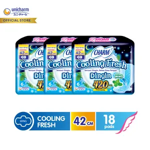 Charm Cooling Fresh Night 42cm 6 Pads - 3 Packs