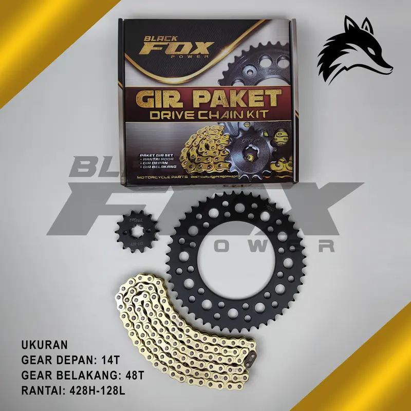 GEAR GIR SET PAKET R15 NEW V3 V4 VIXION R XSR 155 14T 48T 428H 128L 0