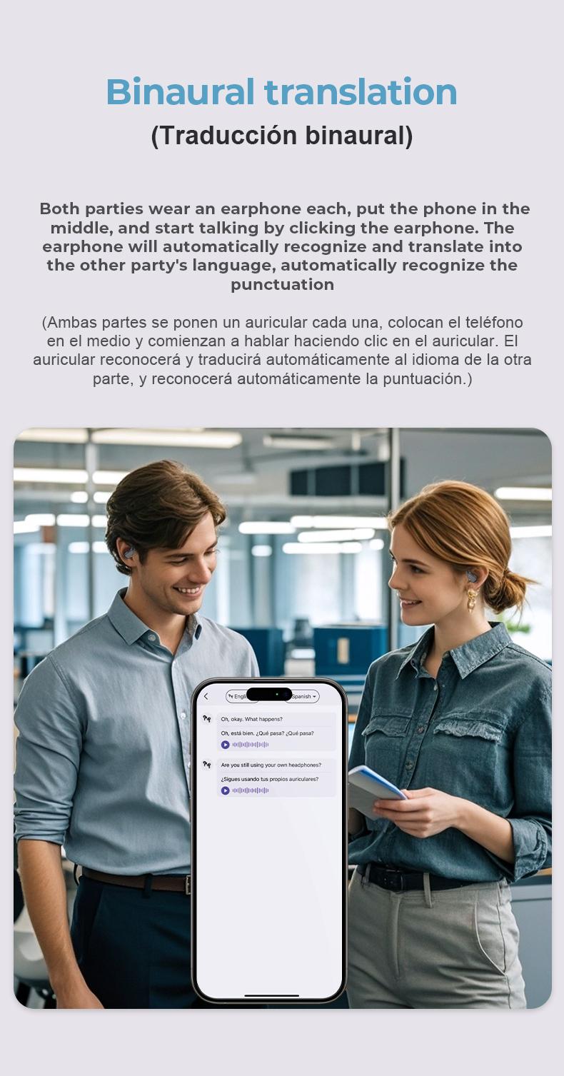 Product Introduction of ERAZER XP6 AI Smart True Wireless Bluetooth Headset V5.4 TWS AI Real-time Translation Conversation Downloadable APP Download LED Touch Screen OWS Headphone Olahraga Gaming 60