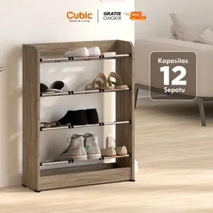 Cubic Rak Sepatu 4 Susun Minimalis / Rak Sandal Serbaguna - GENIO LSO 60