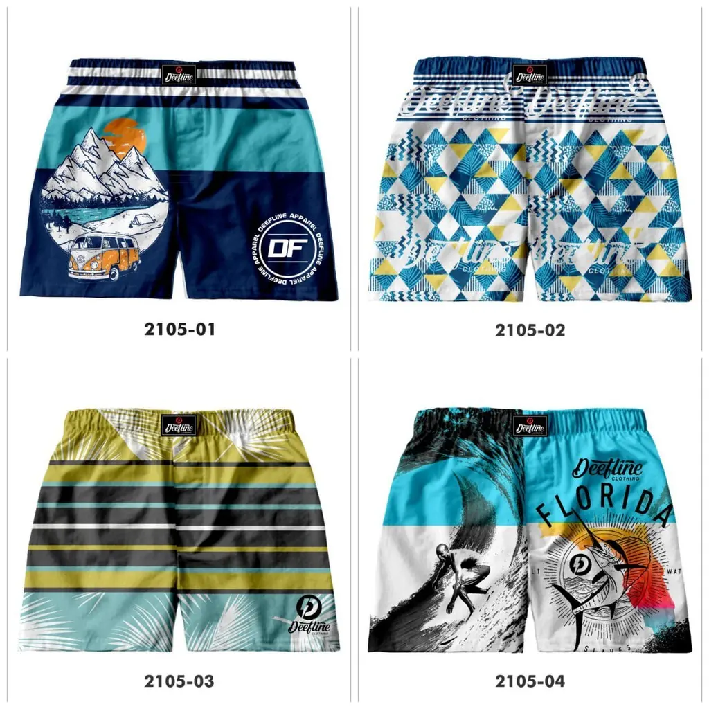 BEST SELLER - BOXER PRIA WANITA CELANA PENDEK GROSIR KOLOR PANTAI