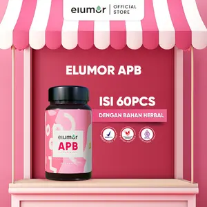 Elumor APB Isi 60pcs per 1 Botol | Garcinia Cambogia Fructus & Camelia Sinesis Folium & Curcuma Longa Rhizoma & Aloe Vera Folium & Zingiber Purperum Rhizoma & Murayya Paniculata
