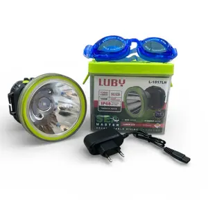 Luby Senter Kepala Selam Jumbo LED L-1817LN 100Watt Water Resistant Dimmer Tahan 30 Jam Baterai Lithium 7200mAh