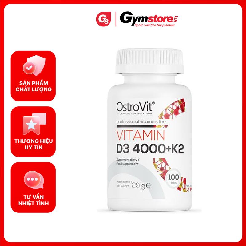 Viên uống Ostrovit Vitamin D3 4000IU + K2 100 Tablets | Made in Poland