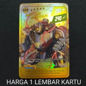 Boboiboy Monsta Galaxy Card Mecha Gentar Grade SR Dari Pek Techno Breaker (Gold)