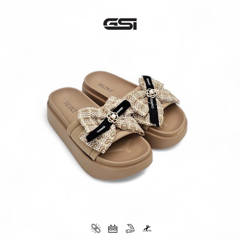【GSI Shoes】Sandal Wanita Sandal Wedges Platform Tebal Bahan Karet Jelly Empuk Elastis dan Ringan 2