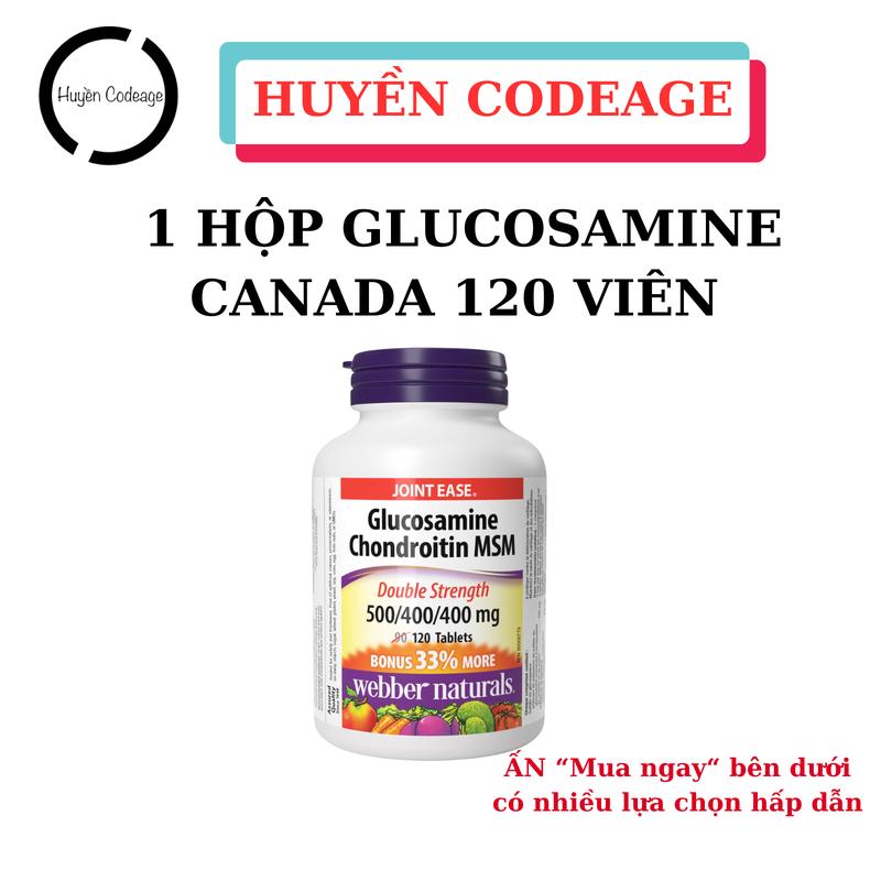  Glucosamine Chondroitin MSM Webber Natural Glucosamine của Cannada 1 hộp 120 viên Hỗ Trợ Sức khỏe xương khớp - Huyền Codeage coq10 400mg 