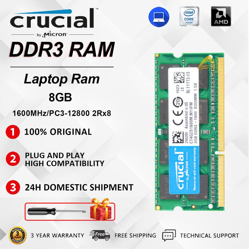 Crucial 8GB RAM DDR3 1600MHz SODIMM RAM 1.5V 2Rx8 PC3-12800S - TikTok ...