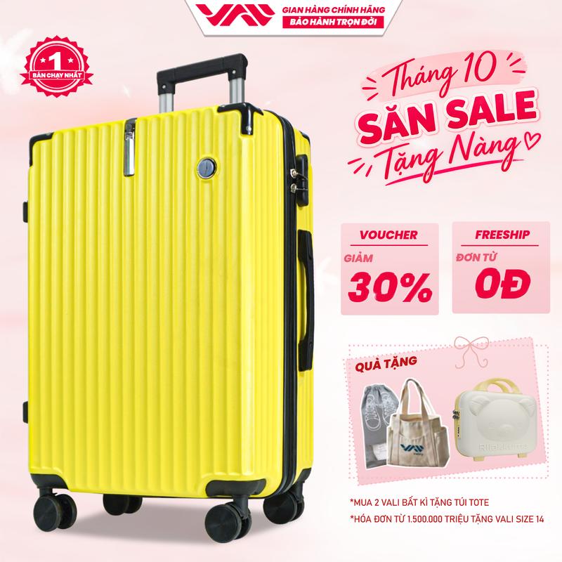 VALINY VNY04 | Vali Du Lịch ABS Siêu Nhẹ | Size 20/24 Inch | Bánh Xe Xoay 360°