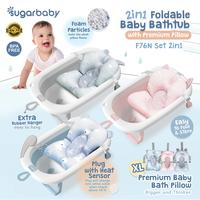 Gambar Sugarbaby foldable baby bathtub dengan sensor panas F76N New Set Pillow / Sugar Baby Bak Mandi Bayi Lipat dengan sensor panas / Bak Mandi Bayi / Bathtub Bayi - F76N - PINK dari Sugarbaby.co.id Kota Administrasi Jakarta Barat 3 Tokopedia