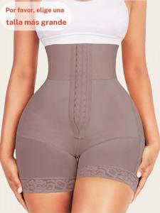 1 unidad de faja moldeadora para mujer, cintura alta; shorts moldeadores con realce de glúteos y control abdominal; bragas ajustables con ganchos; faja colombiana; adecuada para entrenamiento o deportes.